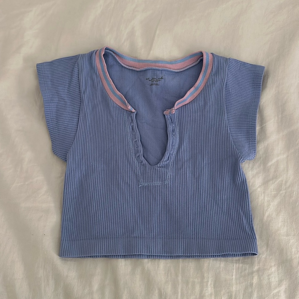 blue go for gold urban outfitters shirt size xs/s